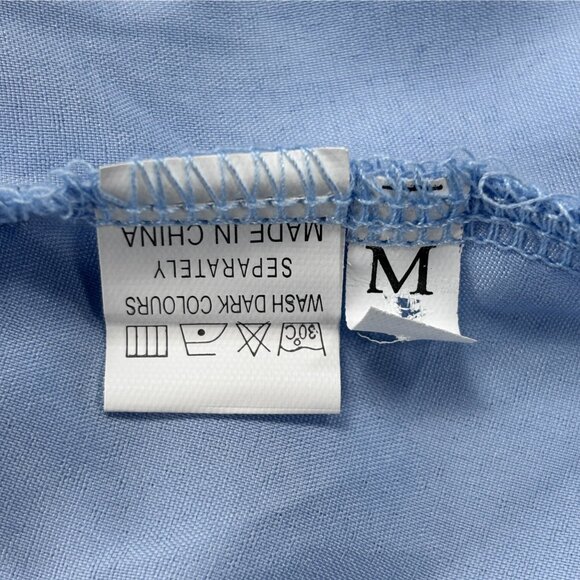 Smocked Bodice Blue Swiss Dot Maxi Dress With V-Back & Flutter Sleeves - Picture 7 of 8